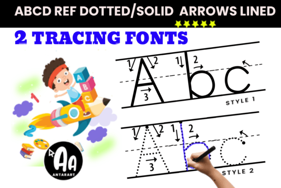 Arrows Lined Letter Tracing: More Than Just a Font