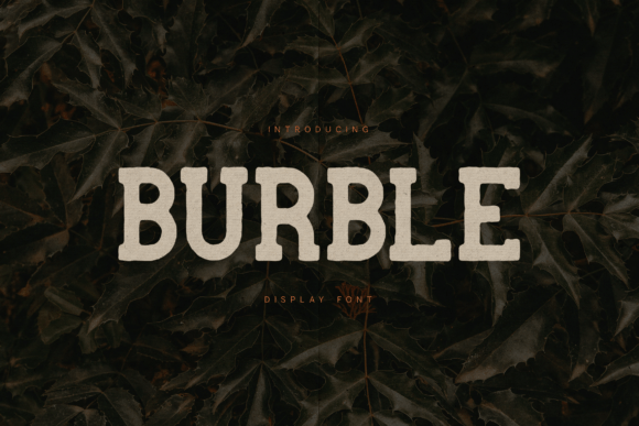 Burble Font: A Vintage Slab with Modern Soul
