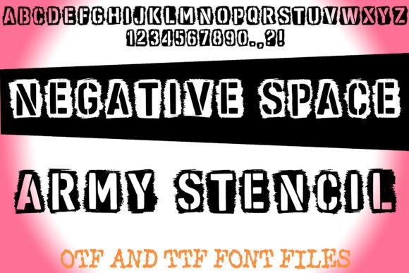 Command Attention: The Negative Space Army Stencil Font