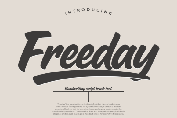Freeday: The Bold Brush Script for Modern Brands