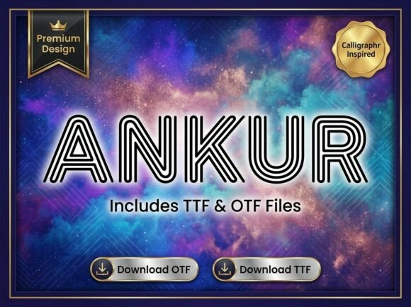 Ignite Your Designs with Ankur: A Display Typeface for the Digital Age