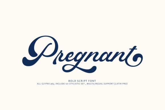 Pregnant: A Bold Retro Script for Modern Design